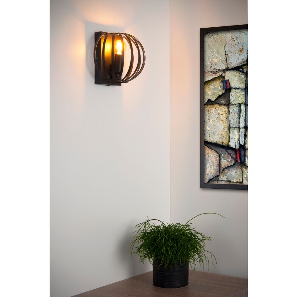 Lucide MANUELA Applique Nero, 1-Luce main product photo