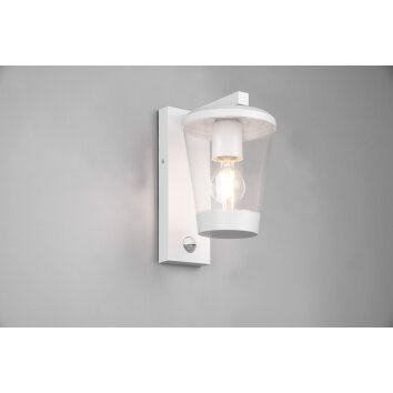 Trio Cavado Applique da esterno Bianco, 1-Luce, Sensori di movimento