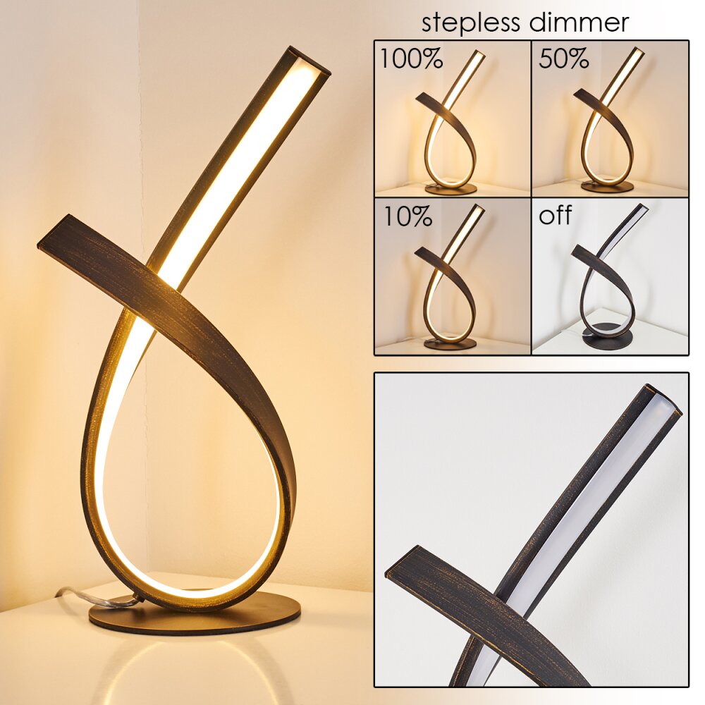 Lampada da Tavolo Medle LED Ruggine, 1-Luce main product photo