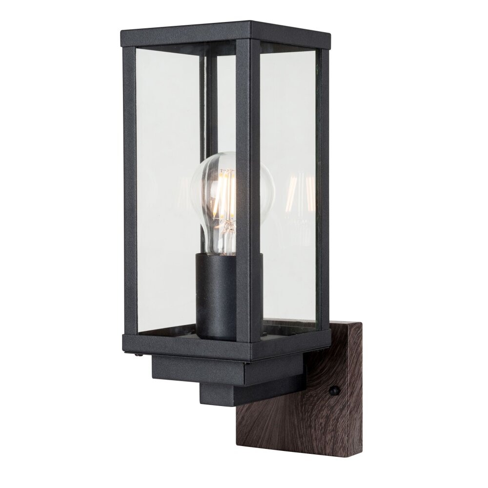 Lutec KARO Applique da esterno Aspetto del legno, Nero, 1-Luce main product photo