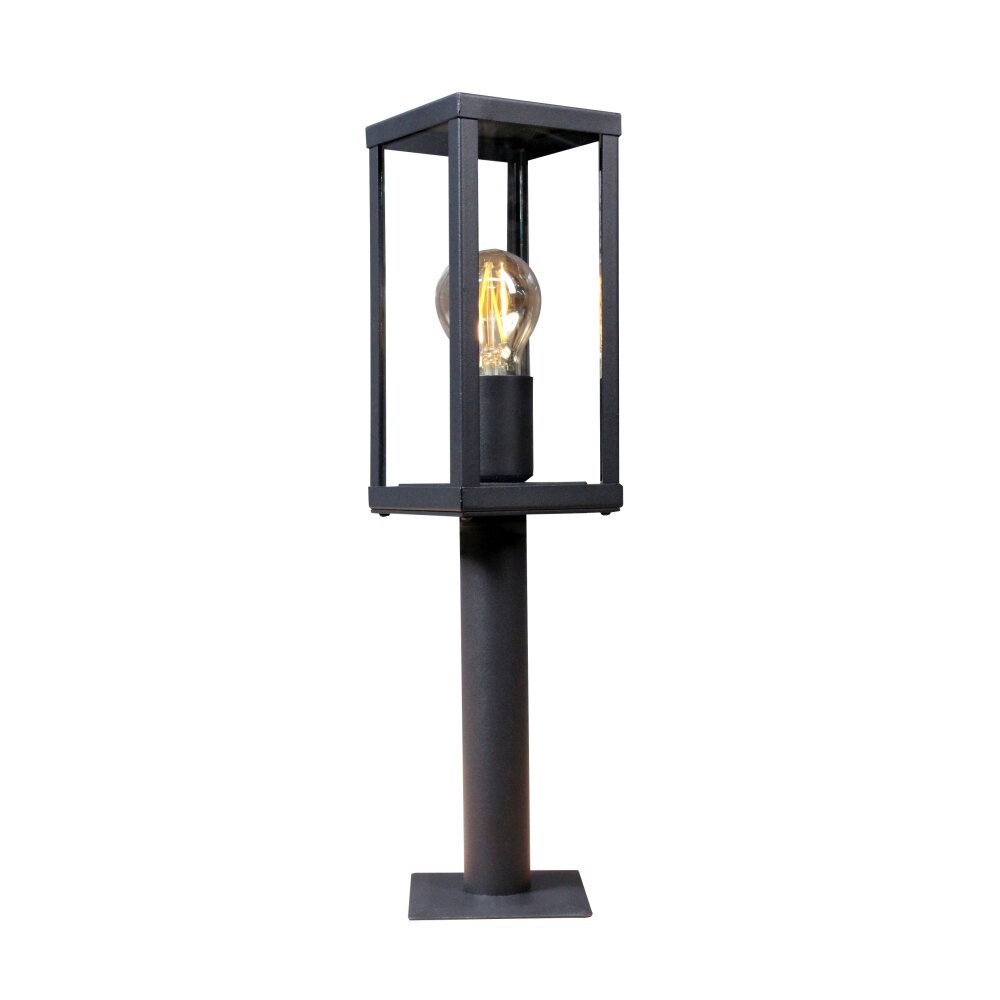 Lutec KARO Lampioncino Segnapasso Aspetto del legno, Nero, 1-Luce main product photo