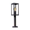 Lutec KARO Lampioncino Segnapasso Aspetto del legno, Nero, 1-Luce