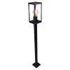 Lutec KARO Lampioncino Segnapasso Aspetto del legno, Nero, 1-Luce