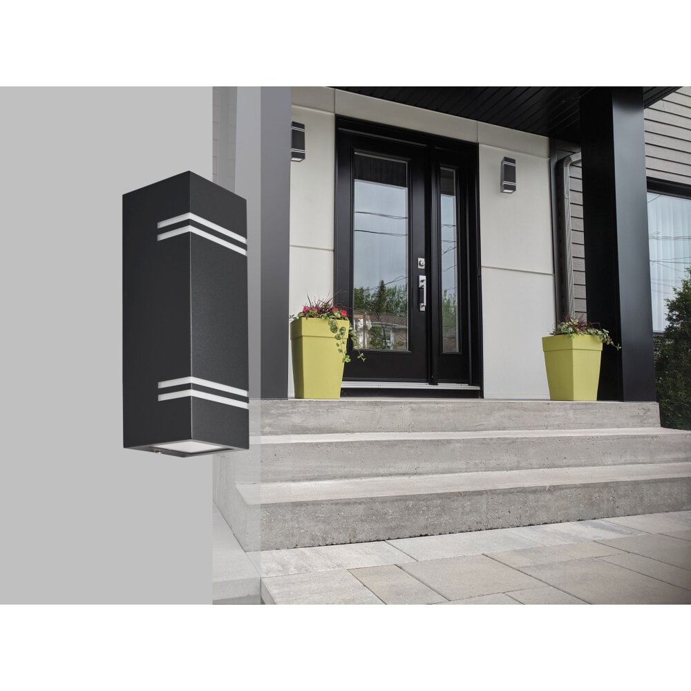 Lutec STRIPES Applique da esterno LED Nero, 2-Luci main product photo