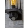 Lutec FLAIR Applique da esterno Nero, 1-Luce, Sensori di movimento