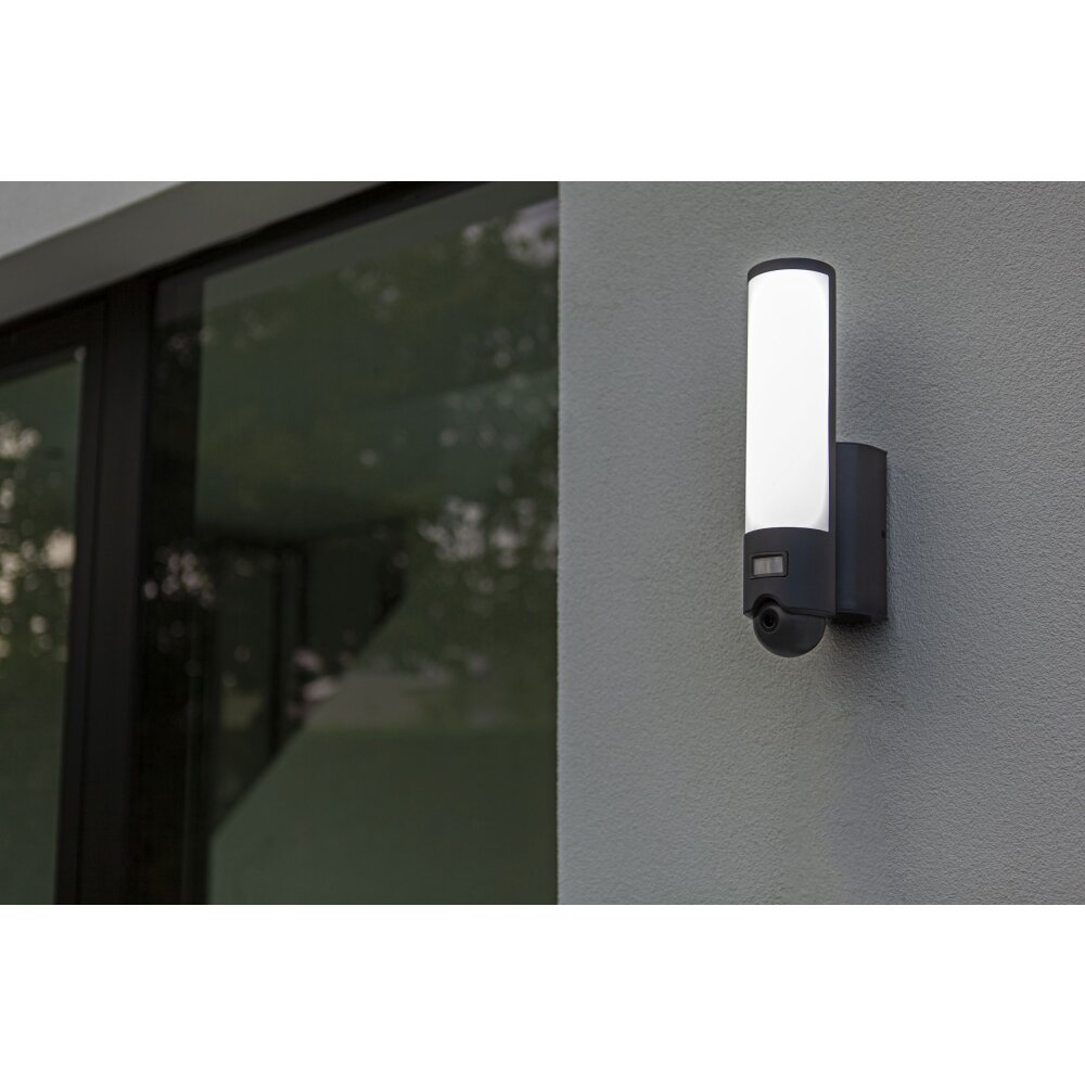Lutec ELARA Applique da esterno LED Antracite, 1-Luce, Sensori di movimento main product photo