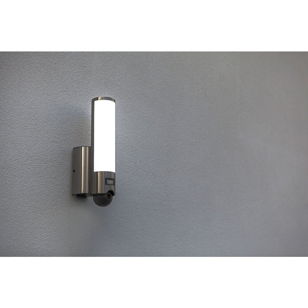 Lutec ELARA Applique da esterno LED Acciaio inox, 1-Luce, Sensori di movimento main product photo