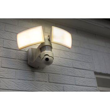 Lutec LIBRA Applique da esterno LED Bianco, 1-Luce, Sensori di movimento