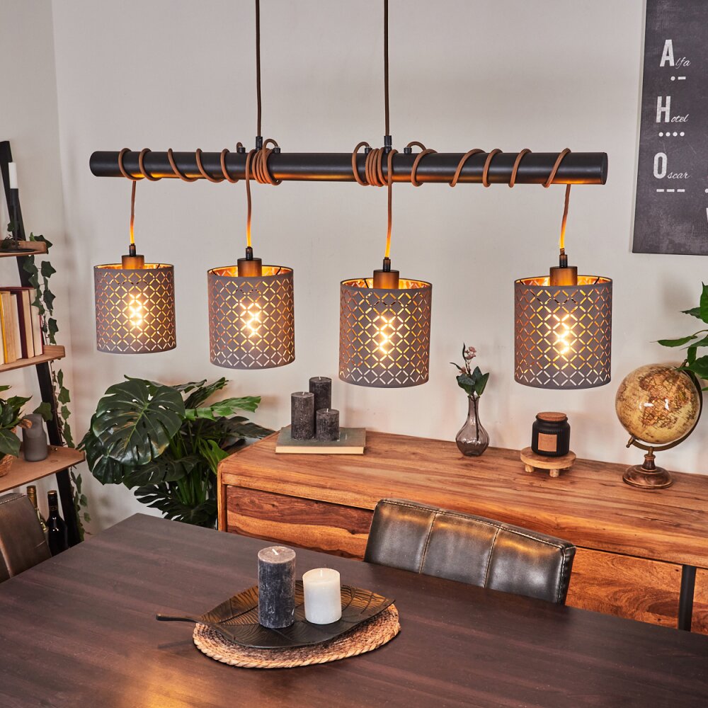 Tallaboa Lampada a Sospensione Marrone, Nero, 4-Luci main product photo
