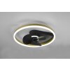 Reality Borgholm ventilatore da soffitto LED Oro, Nero, 1-Luce, Telecomando