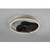 Reality Borgholm ventilatore da soffitto LED Oro, Nero, 1-Luce, Telecomando