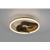 Reality Borgholm ventilatore da soffitto LED Oro, Nero, 1-Luce, Telecomando