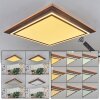 Blandford Plafoniera LED Marrone, Aspetto del legno, 2-Luci, Telecomando