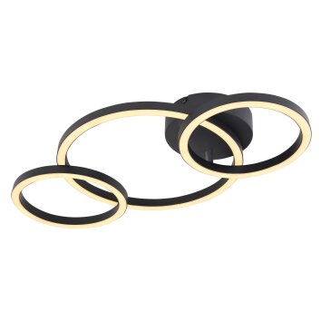 Globo REGGY Plafoniera LED Nero, 1-Luce