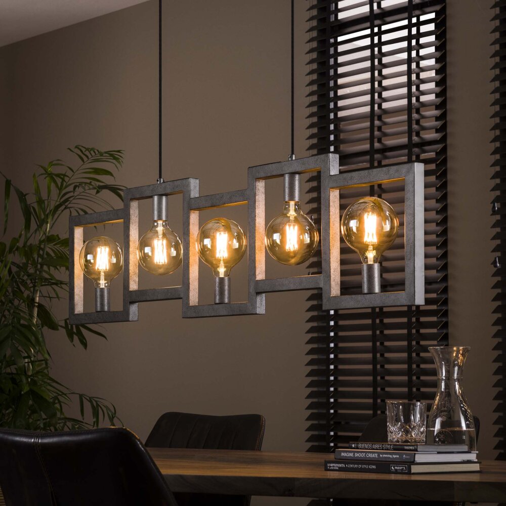 Top Down Lampada a Sospensione Argento Brunito, 5-Luci main product photo