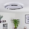 Alberton Plafoniera LED Cromo, Trasparente, chiaro, Bianco, 1-Luce