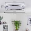 Alberton Plafoniera LED Cromo, Trasparente, chiaro, Bianco, 1-Luce