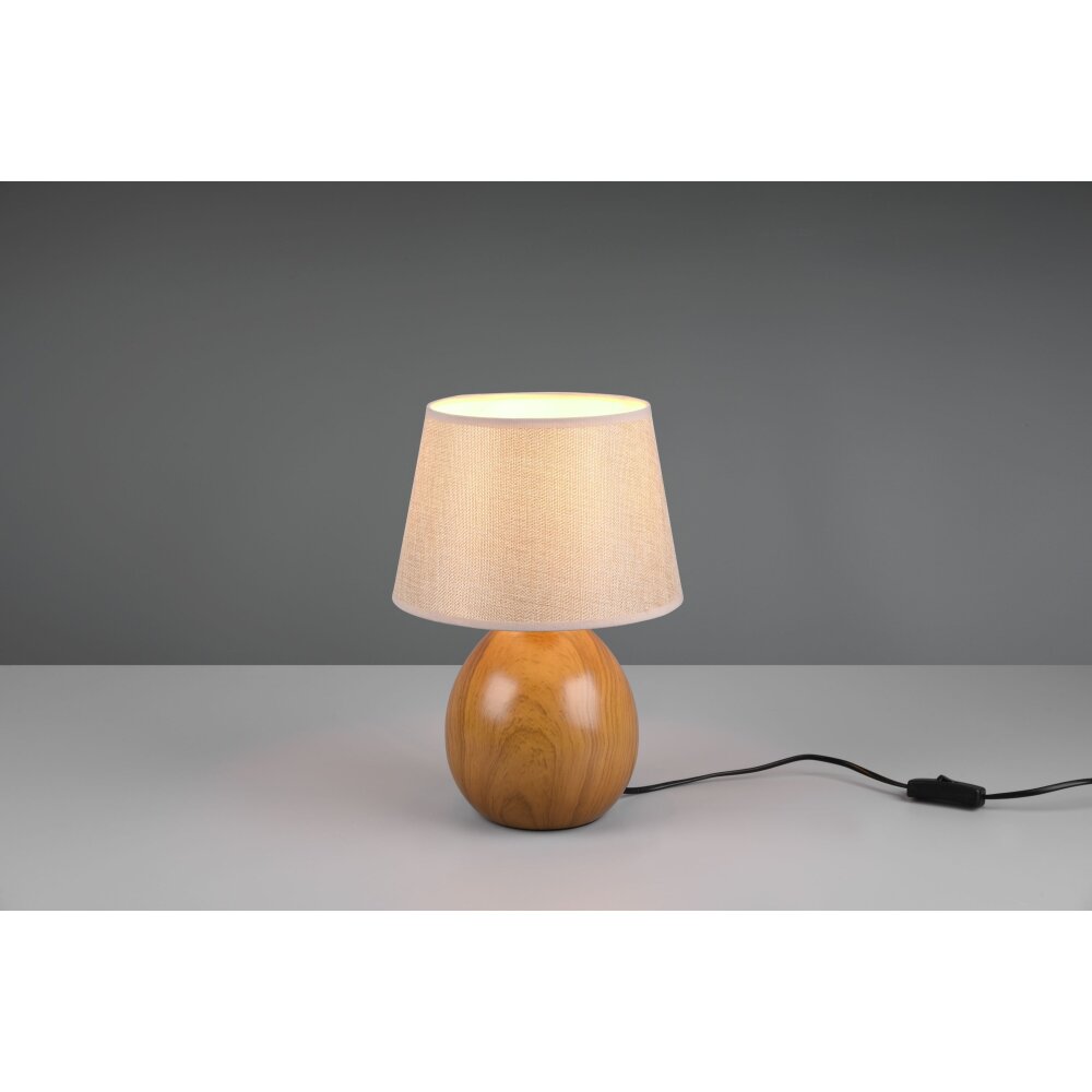 Reality LUXOR Lampada da tavolo Aspetto del legno, 1-Luce main product photo