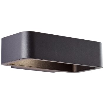 Brilliant Golda Applique da esterno LED Nero, 1-Luce