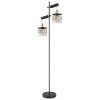 Globo COMMA Lampada da terra Ottone, Grigio fumo, Nero, 2-Luci
