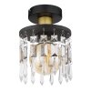 Globo COMMA Plafoniera Ottone, Grigio fumo, Nero, 1-Luce