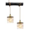 Globo COMMA Lampada a Sospensione Ottone, Grigio fumo, Nero, 4-Luci