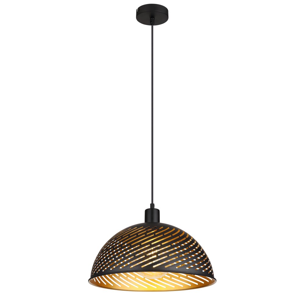 Globo LENNA Lampadario a sospensione Oro, Nero, 1-Luce main product photo
