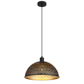 Globo LENNA Lampadario a sospensione Oro, Nero, 1-Luce