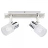 Brilliant Lea Barra con faretti da soffitto Cromo, Bianco, 2-Luci