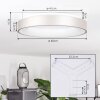 Playas Plafoniera LED Argento, Bianco, 1-Luce