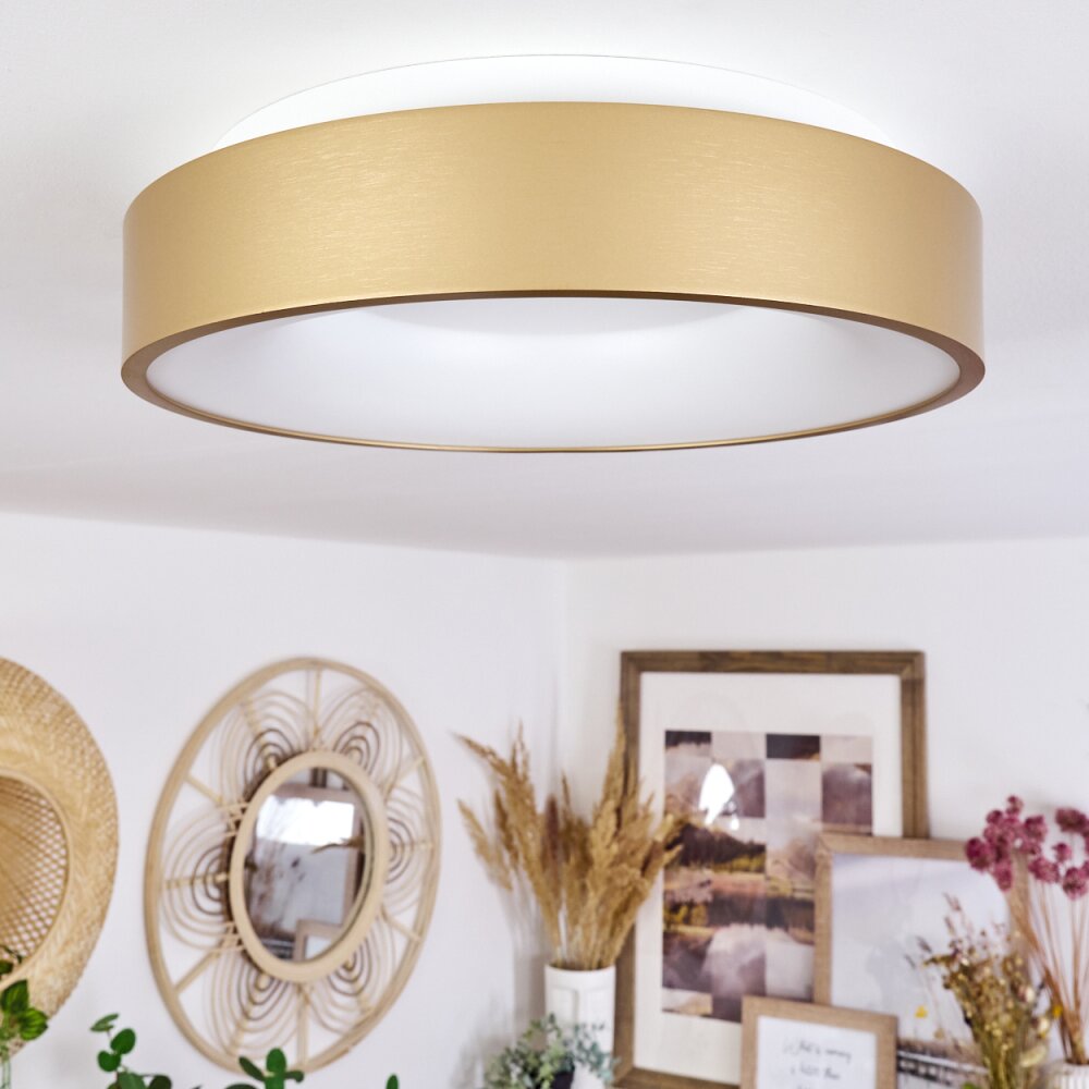 Playas Plafoniera LED Oro, Bianco, 1-Luce