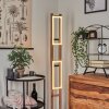 Ayajasco Lampada da terra LED Aspetto del legno, Écru, Nero, 1-Luce