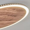 Rocha Plafoniera LED Marrone, Aspetto del legno, Nero, 1-Luce