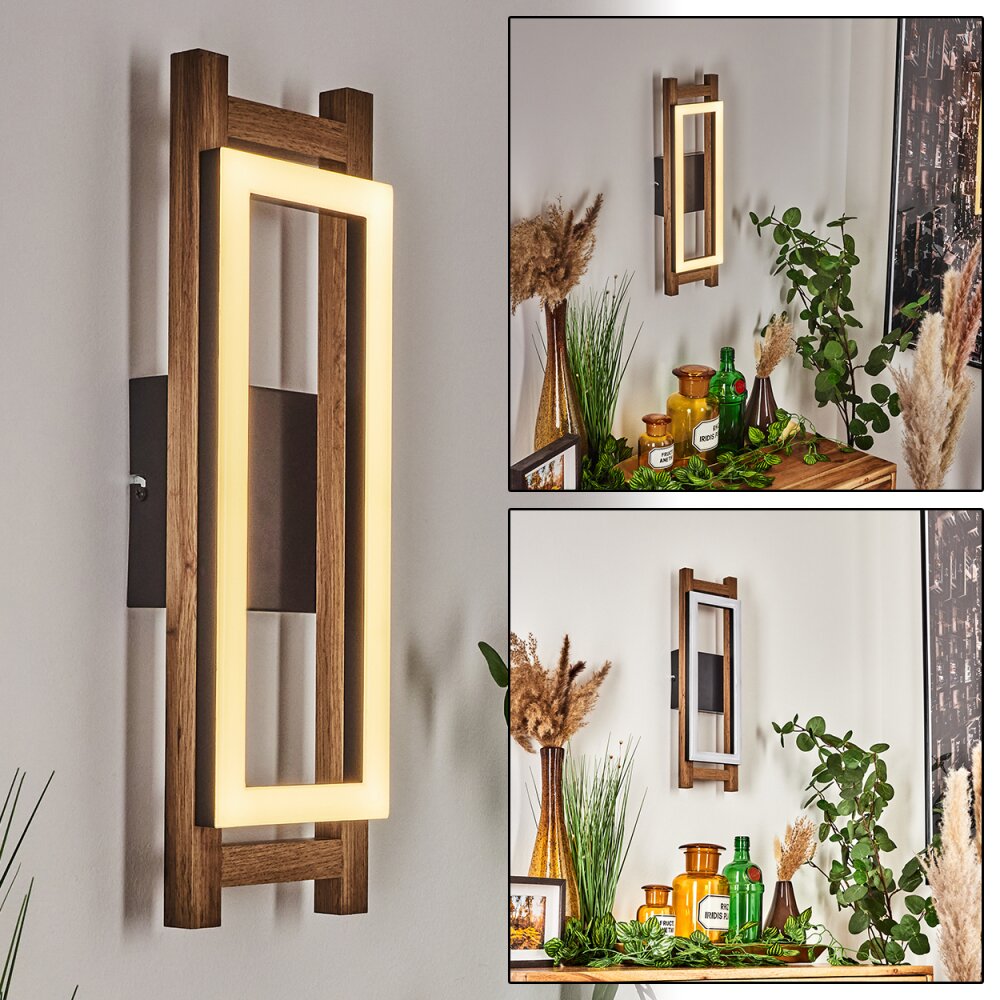 Ayajasco Applique LED Aspetto del legno, Écru, Nero, 1-Luce main product photo