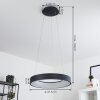 Playas Lampada a Sospensione LED Nero, 1-Luce