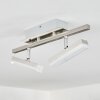 Vehkala Plafoniera LED Cromo, Nichel opaco, 2-Luci, Telecomando, Cambia colore