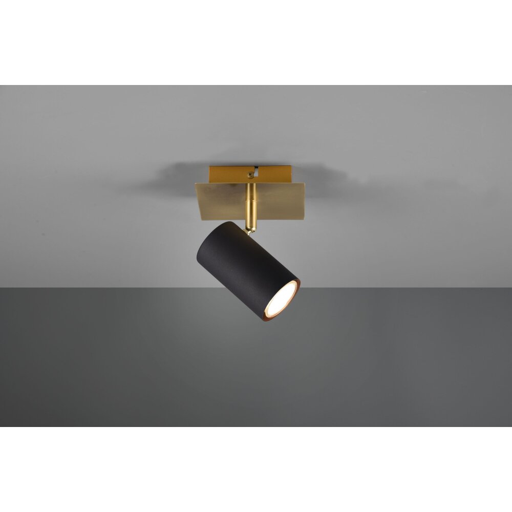 Trio MARLEY Applique Nero-Oro, 1-Luce