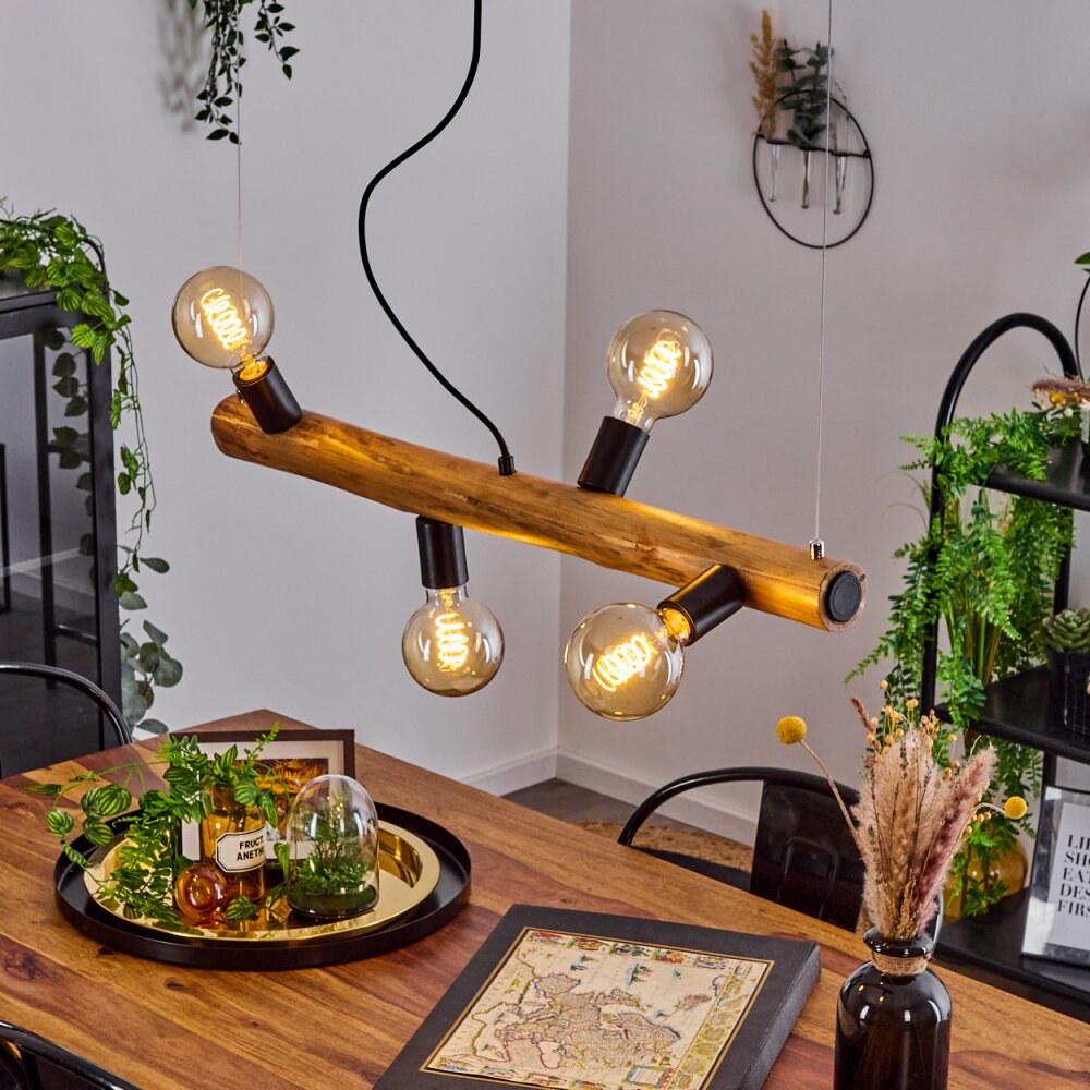 Beccar Lampada a Sospensione Écru, Nero, 4-Luci main product photo