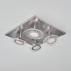 Marsen Plafoniera LED Nichel opaco, 4-Luci, Telecomando, Cambia colore