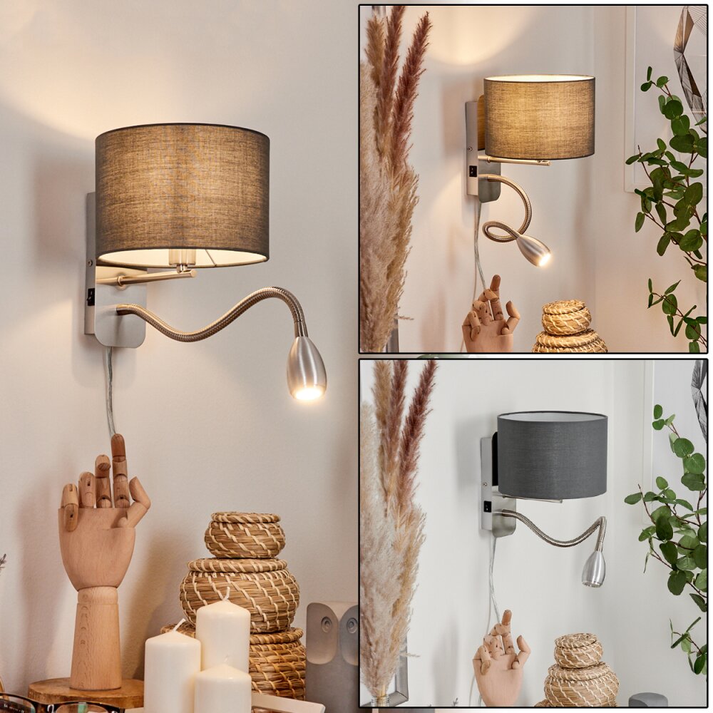 Wiby Applique LED Nichel opaco, 2-Luci main product photo
