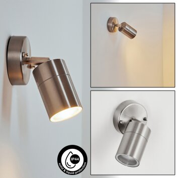 Corneda Applique da esterno Acciaio inox, 1-Luce