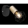 Globo XARA Applique Ottone antico, Nero, 1-Luce