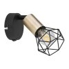 Globo XARA Applique Ottone antico, Nero, 1-Luce