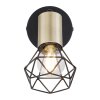 Globo XARA Applique Ottone antico, Nero, 1-Luce