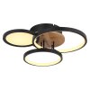 Globo SID Plafoniera LED Aspetto del legno, Nero, Bianco, 1-Luce
