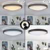 Kelva Plafoniera LED Ottone antico, Nero, Bianco, 1-Luce