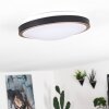 Kelva Plafoniera LED Ottone antico, Nero, Bianco, 1-Luce