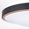 Kelva Plafoniera LED Ottone antico, Nero, Bianco, 1-Luce