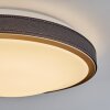 Kelva Plafoniera LED Ottone antico, Nero, Bianco, 1-Luce