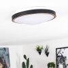 Kelva Plafoniera LED Ottone antico, Nero, Bianco, 1-Luce